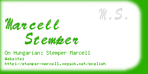 marcell stemper business card